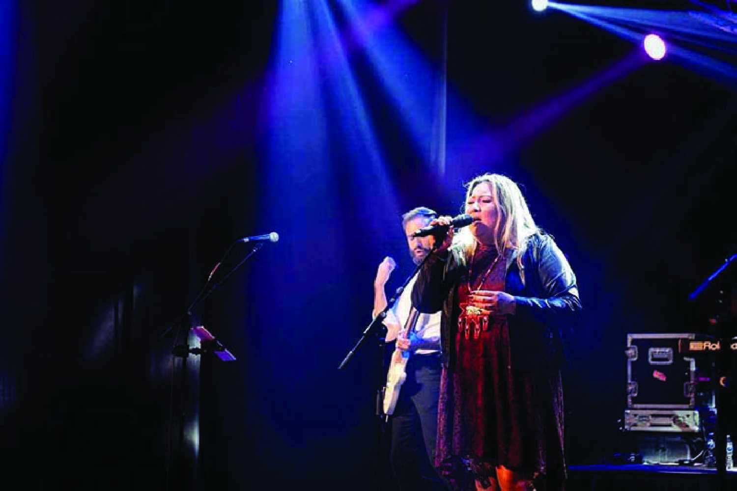 Teagan Littlechief of White Bear First Nation performing at the Saskatchewan Country Music Association Awards. She was named Female Artist of the Year and Indigenous Artist of the Year.